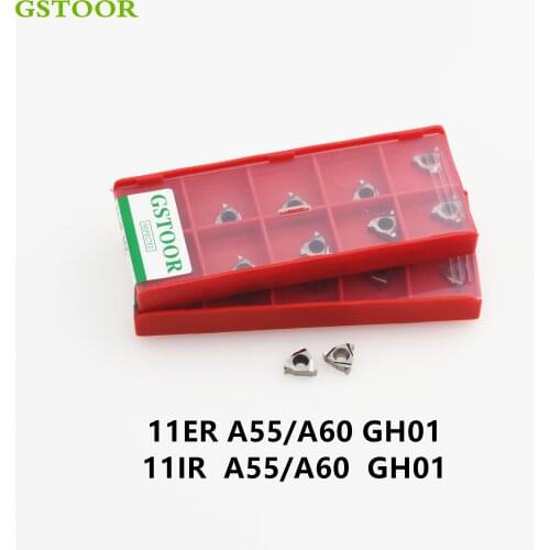 10PCS 11ER 11IR A55 A60 1.5ISO 1. 0ISO GH01 CNC Lathe Cutting Tool Threading Turning Tools For Aluminum