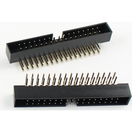 10pcs 2mm 2x17Pin 34 Pin Right Angle Male Shrouded IDC Box Header Connector