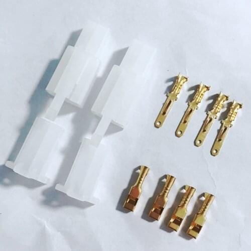 10Pcs/Sets 2.8mm 2 Way/pin 2P Electrical Connector Kits Male Female Socket Plug For Motorcycle Car ect Automobile Parts 2Pin 1*2