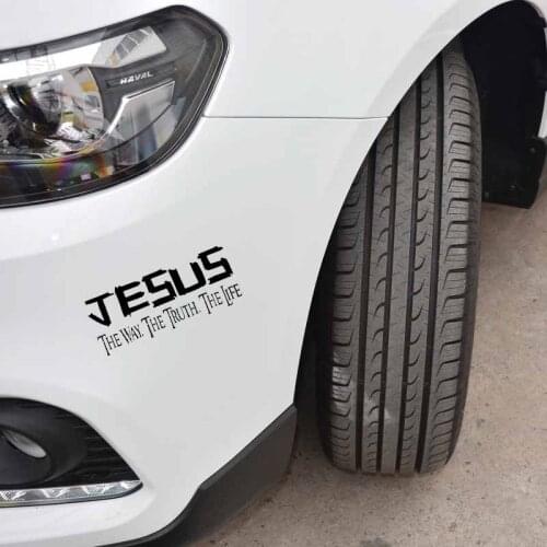 12.7CM*5.1CM JESUS THE WAY THE TRUTH THE TIFE Vinyl Car Motorcycle Sticker Decals Black/Silver C13-000264