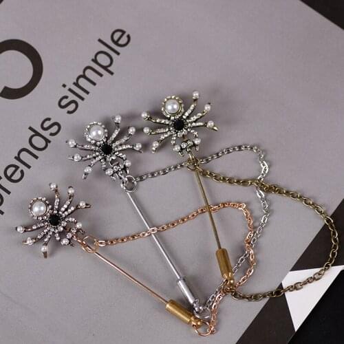 2020 New Fashion Mens Spider Brooch Men And Women Suit Shirt Brooch Pin Jewelry Gift Clothing Clothes Accessories