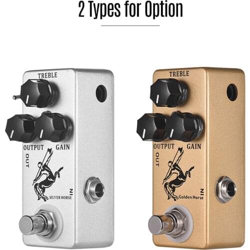 Muslady Golden Horse Overdrive Guitar Effect Pedal Overdrive Mini Klon Centaur Pedal Effect True Bypass Guitar Accessories