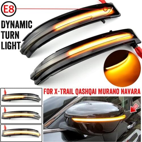 Car Side Mirror Dynamic LED Turn Signal Light For Nissan Rogue X-Trail T32 Qashqai J11 2014+ Murano Z52 Pathfinder R52 2017