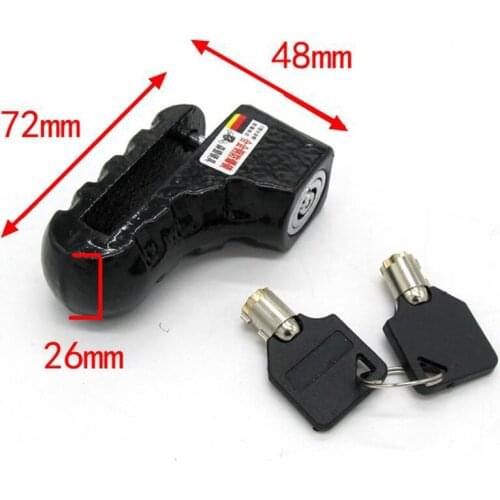 Stainless Steel Security Anti Thief Alarm Disc Brake Lock Waterproof for Motorbike Motorcycle Scooter - Black