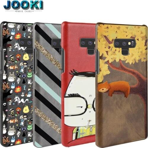 JOOKI Flip Phone Back Cover Cases For Samsung Galaxy NOTE 9 note9 leather Protector Print PU Leather Back case Customized Cover