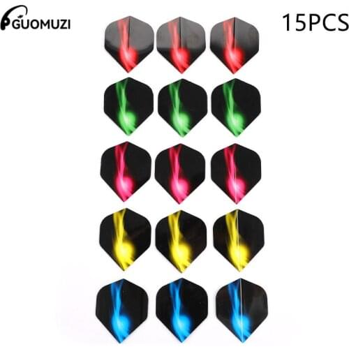 15pcs Darts Flight Professional 2D Dart Flight Color Aurora Tail Dart Accessories Dardos Flechette