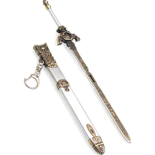 1/6 Scale Ancient Weapon Collection Model Toy Sword 22cm Alloy Diecast Sword with Scabbard 12 inches Action Figure Accessory