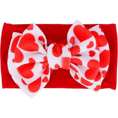 New childrens printed bowknot super soft nylon hair band boho baby hair band baby girl hair accessories turban baby