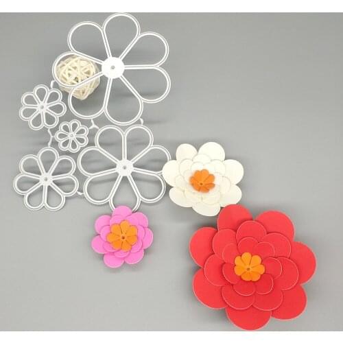 Brand new 5 in 1 flower metal cutting mold photo album cardboard DIY gift card decoration embossing crafts