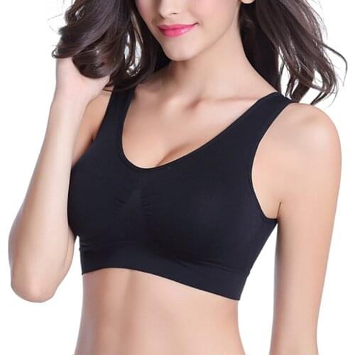 New Women Ladies Solid Color Sports Simple Bra Wire Free Underwear Seamless Plus Size Push Up Sleep Comfortable Vest
