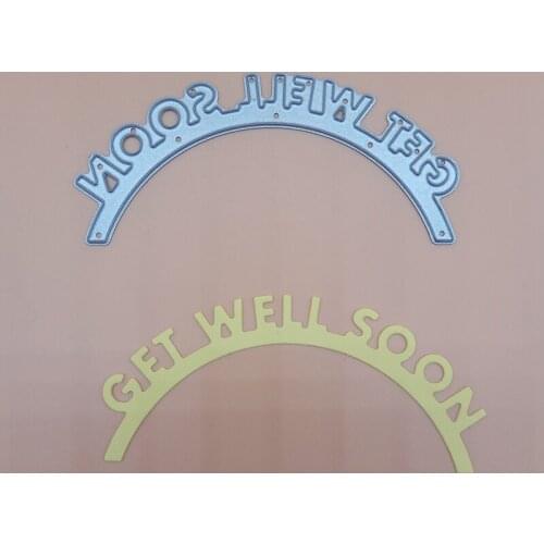 Get well soon Word Sentiment 2018 New Arrival Cutting Dies Punch Scrapbooking Dies Metal Embossing for Card Making