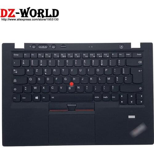 FR French Backlit Keyboard with Palmrest Touchpad for Lenovo Thinkpad X1 Carbon 1st Gen1 Backlight Teclado 00HT011 04X0457