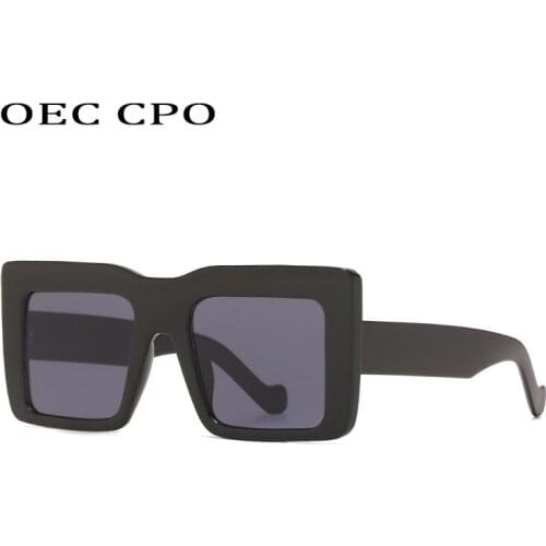 OEC CPO Square Sunglasses Women Men Brand Designer Oversized Sun Glasse New Fashion Female Eyeglasses Punk Eyewear UV400