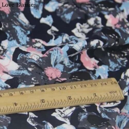 Pastoral Color Flowers 100% Rayon fabric Thin Smooth Cool Soft for DIY Summer Apparel Home Clothes Dress