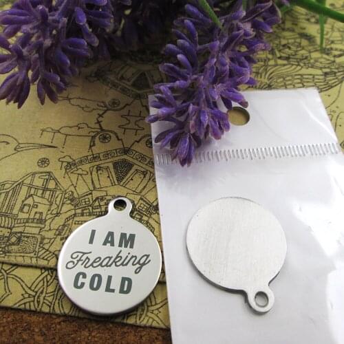 20pcs--"I am freaking cold"stainless steel charms more style for choosing DIY Charms pendants for necklace