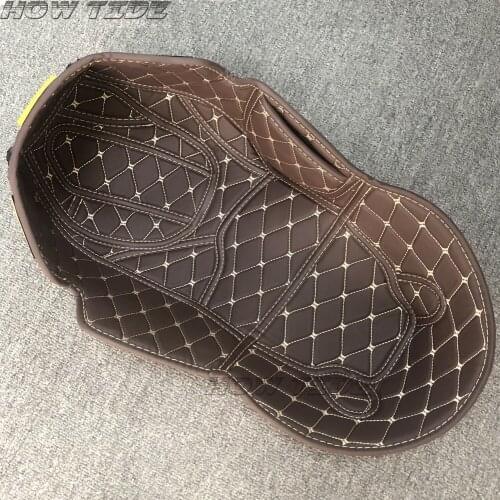 PU Leather Rear Trunk Cargo Liner Protector Motorcycle Seat Bucket Pad Accessories for Honda PCX150 PCX 150 PCX125 2017-2019