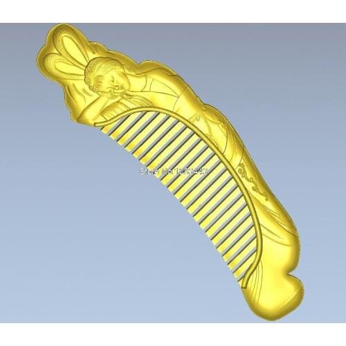 Comb with beauty 3d model relief for cnc in STL file format
