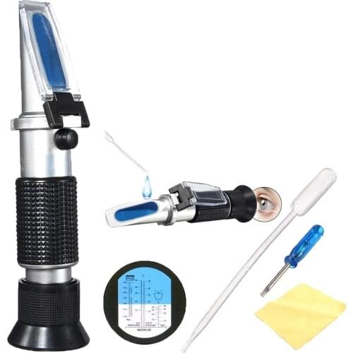 1.10-1.40sg Battery Refractometer Tester Tool Handheld Glycol Refractometer Car Engine Fluid Glycol Antifreeze