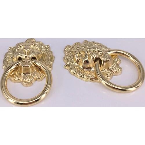 10PCS Lion Head Antique Furniture Drawer Handle Cabinet Pulls And Knobs,Gold Lion Head Drawer Pulls hardware