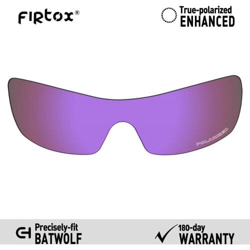 Firtox Anti-Seawater Polarized Lenses Replacement for-Oakley Batwolf OO9101 Sunglasses (Lens Only) - Purple Mirror