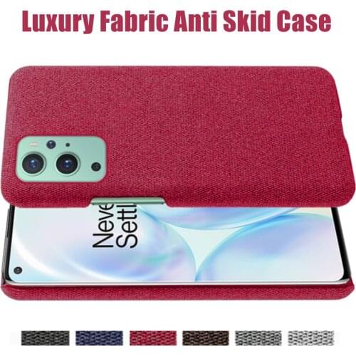 Cloth Texture Fit Cover On The For OnePlus 9 1 +9 Coque Luxury Febric Antiskid Phone Case For One Plus 9 1+9 6.55" 2021 Funda