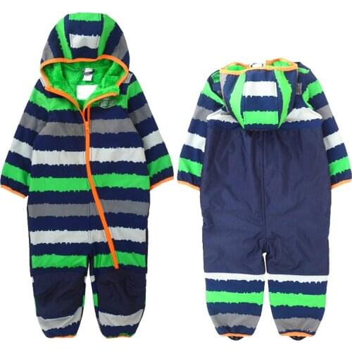 Thin childrens outdoor waterproof romper baby onesies baby raincoat soft shell charge hafu childrens autumn and winter