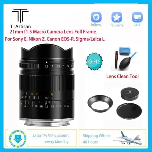 TTArtisan 21mm F1.5 Full Fame Lens For Sony E Canon RF Nikon Z Sigma Lumix Leica L Mount Cameras