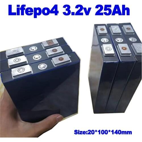 High Qulity 3.2V 25Ah Lifepo4 Battery Cell Diy 4S 8S 12S 2500 Cycles UPS Solar Energy Storage E-Bike Caravan Power Bank EV RV