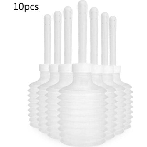 10Pcs 200ml Disposable Anal Vaginal Bulb Douche Irrigator Enema Rectal Syringe Cleaner