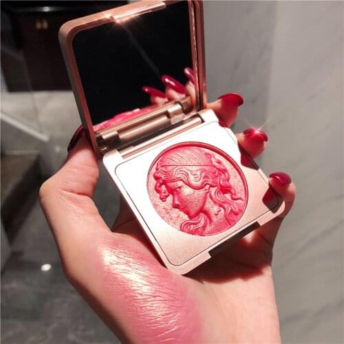 2 Colors Blush Peach Pallete Face Blush Mineral Pigment Palette Cream Shining Blusher Face Red Shadow Cosmestics Powder