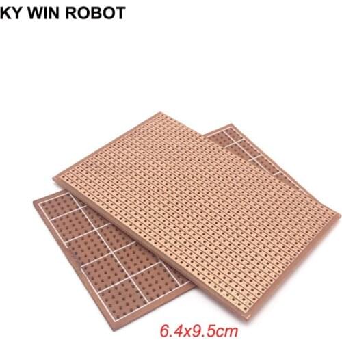 2pcs/lot DIY 6.4x9.5 6.4*9.5CM Prototype Paper PCB Universal Experiment Matrix Circuit Board Single Row Continuous Hole 64x95mm