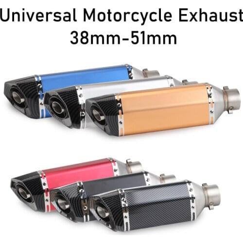 305mm 370mm Silencer Motorcycle 51mm Motocross Exhaust Pipe Muffler Motorcycle cross Tail Escape Removable DB Killer for Z750