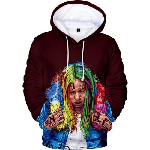 6IX9INE 3D print Fashion Fall Winer Suit Hoodies Sportswear Hooded Youthful Kawaii Harajuku vitality Style Women/Men The hooded