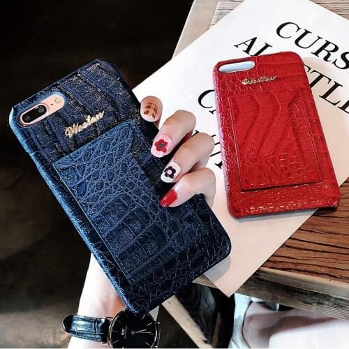 Genuine Crocodile Snake Skin PU Leather Case For iPhone 11 Pro Max XS 6s 6 7 8 Plus X XR Case Card Slot Holder Hard Back Cover