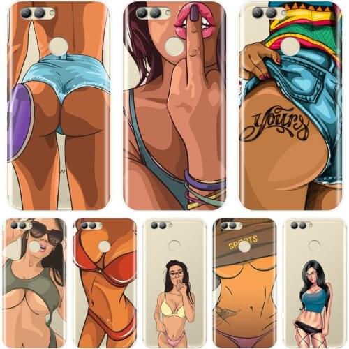 Black Sexy Girl Back Cover For Huawei Nova 2i 2 Lite Plus 3 3I 3E Soft Silicone Case For Huawei Nova Smart Lite 2017 Phone Case