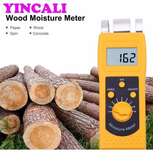 Fast Shipping Digital Wood Moisture Meter DM200W High performance Four digital LCD Analyzer Wood Tool Measuring range 0%-80