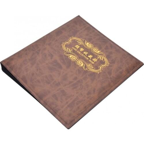 Machine 3 Hole Coin Album Paper Money Banknote Collection Book PU Leather Cover Collecting Money Box