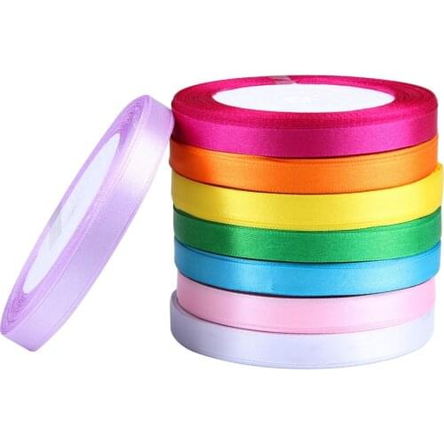 NEW 1CM Ribbon Satin Ribbons Gift Packing Christmas Ribbons Wedding Party Decorative DIY Crafts supplies Ribbons (25 yards/roll)