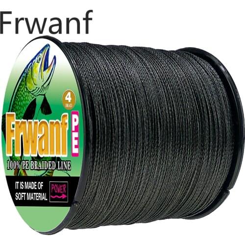 Spinning fishing line braided cord never faded black 500m 1000M 4 Strands 6 8 10 20 30 50 60 80 100LBS never faded black thread