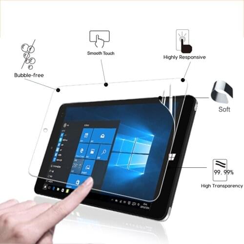 Best premium Clear Glossy screen protector film For Chuwi Vi8 8.0" tablet front HD lcd screen protective films + clean cloths