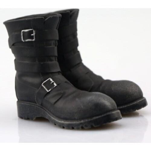 1/6 Scale Male Soldier VF003 Black Boots Hollow Mid-high Boot Tank Wart shoes Leather boots For 12" Action Figure accessories