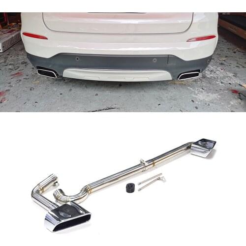 1 Set 304 Stainless Steel Exhaust Tip For BMW X3 X4 F25 F26 2011-2017 Car Exhaust Muffler Tip Tailpipe Square Mouth