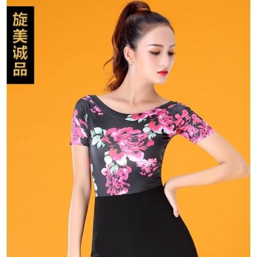 2019 new Sexy Dance Clothes top Women Latin Salsa Rumba Chacha Dance Performance Practice Costume YT0601
