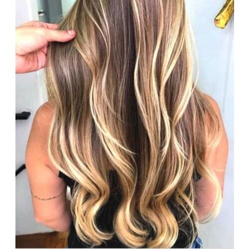 Blond wig with highlights color 100% European hair layer wigs slight wave jewish wig kosher wig Best Sheitels in stock