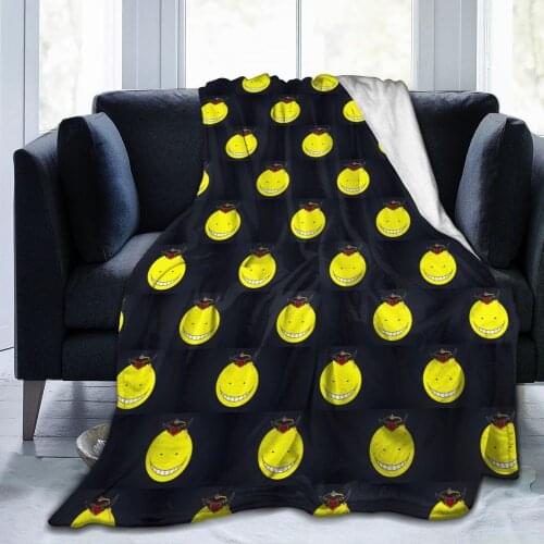 Anime 3D Print Assassination Classroom Plush Throw Blanket Bedspread Blanket Vintage Bedding Square Picnic soft Blanket
