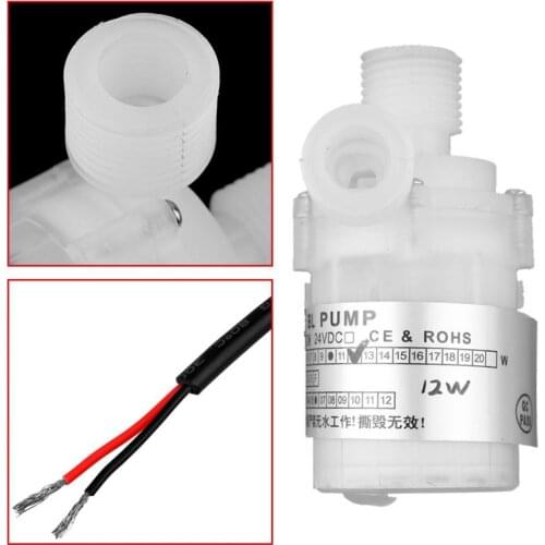 DC 12V 12W Ultra Quiet Submersible Water Pump 3.5m Lift Head White Food Grade Brushless Submersible Water Pump