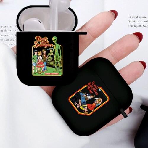 Halloween Satan Vintage Lets Summon Demons Graphic Silicone Case For AirPods 2 1 Pro Wireless Bluetooth Earphone Box Soft Cover