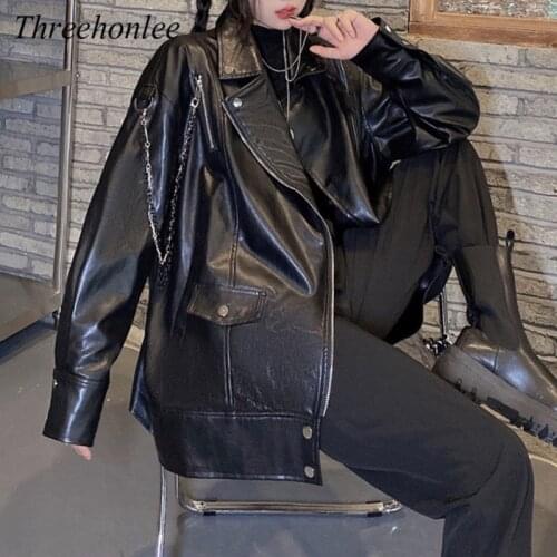 Threehonlee Women's Leather Jackets