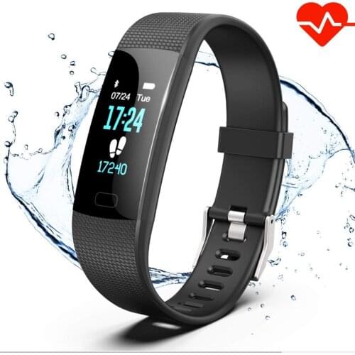 Smart bracelet 5 color screen with 4 wearable smart fitness tracker Bluetooth sports waterproof S5 color screen smart heart rate