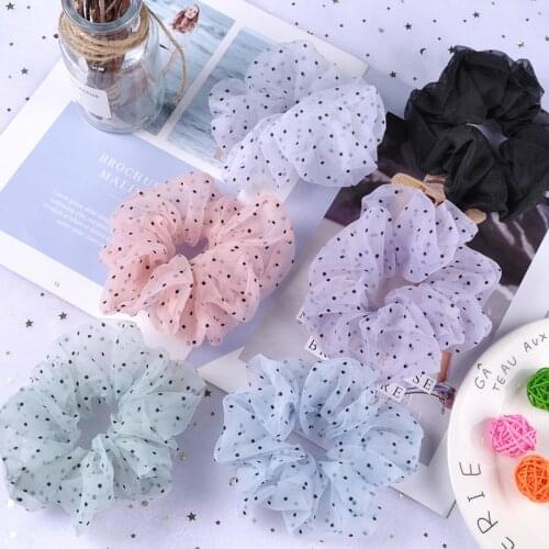 Ruoshui Woman Korean Style Organza Hair Ties Girls Hair Band Rubber Band Women Scrunchies Hair Accessories Ornaments Hair Rope